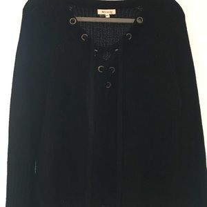 Miracle Lace Up Ribbed Sweater